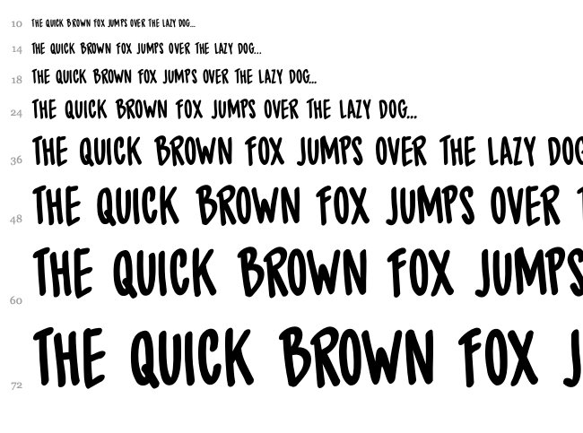 DK Spiced Pumpkin font waterfall